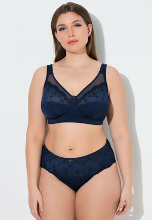 Ulla Popken MIDNIGHT LACE RELIEF BRA - Bøjle-bh - midnight blue