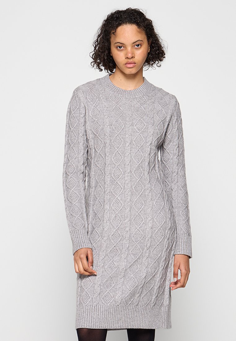 Apart Gebreide jurk grijs