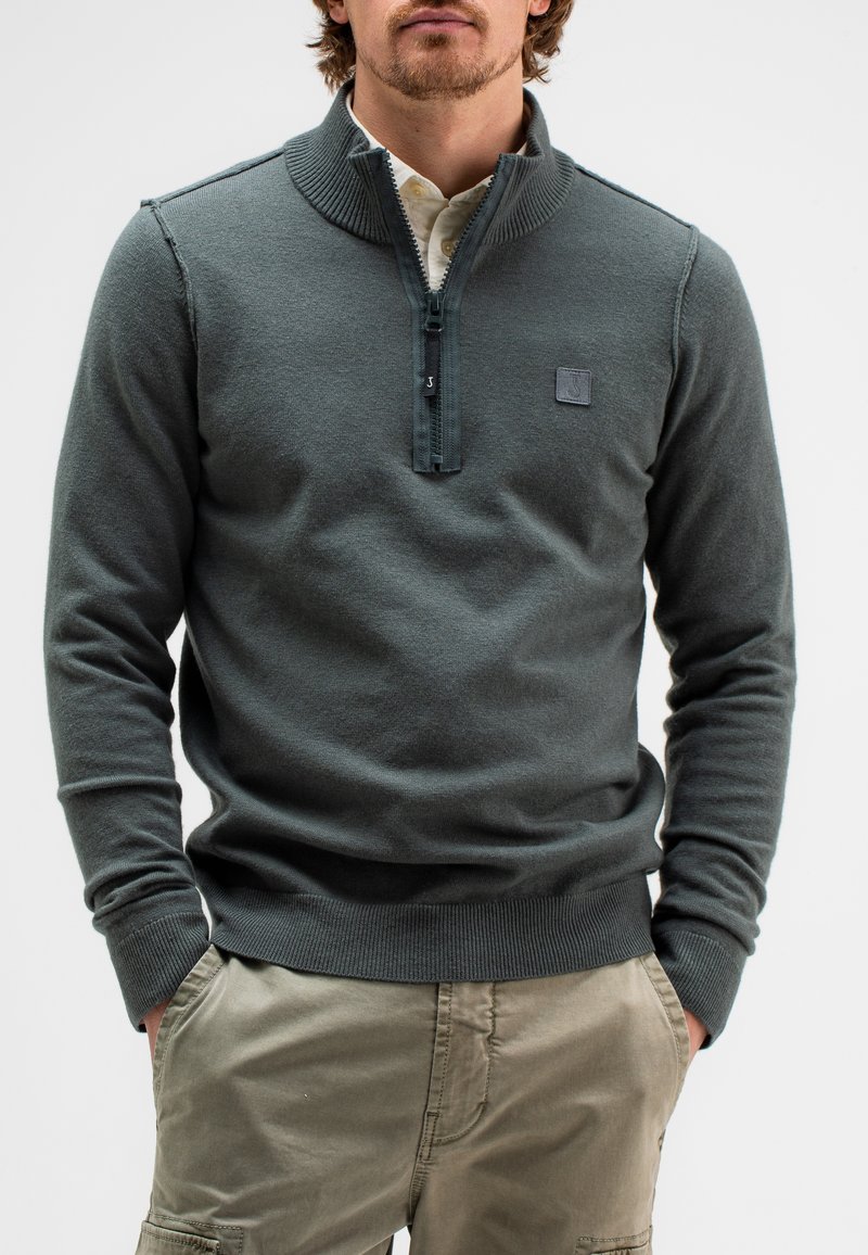 Butcher of Blue CLIFDEN HALF ZIP - Trui - grey black