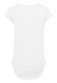 Weißes T-Shirt mit kurzen Ärmeln, abgerundetem Saum, rundem Halsausschnitt und weichem Stoff. Keine Muster oder zusätzlichen Details sichtbar.