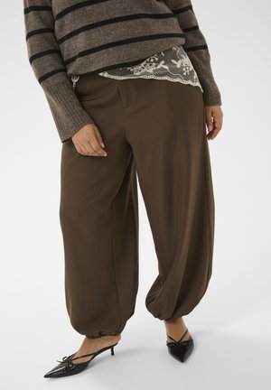 YASMINA - Pantalon classique - chocolate brown cc