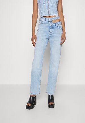 JULIE CUT OUT - Jeans straight leg - denim light