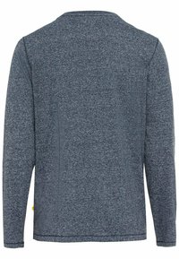 Langærmet skjorte i mørkegrå med en struktureret stof. Har en standard krave og lige kant, med subtile stikninger som detaljer.