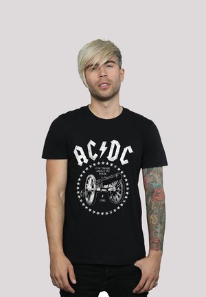 ACDC WE SALUTE YOU CANNON - PREMIUM ROCK METAL MUSIK BAND FAN ME - Print T-shirt - black