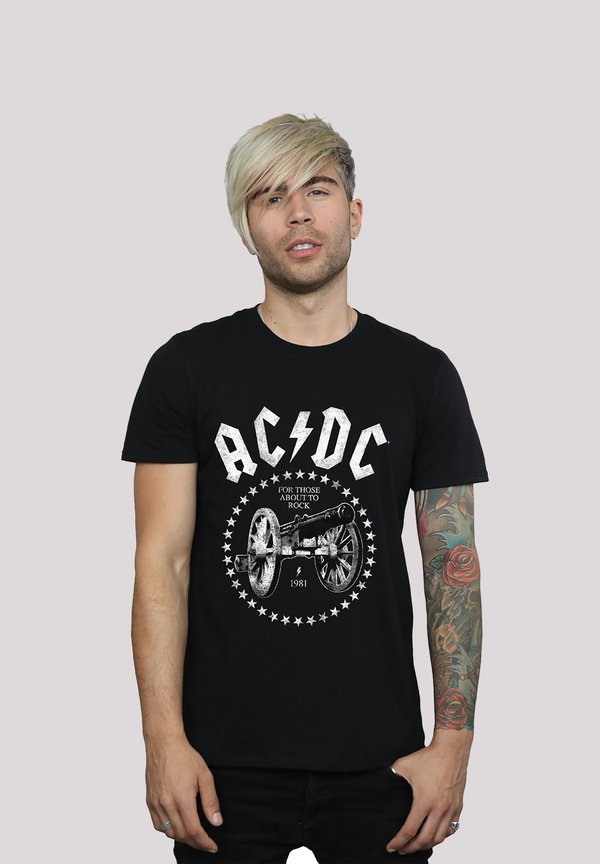 ACDC WE SALUTE YOU CANNON - PREMIUM ROCK METAL MUSIK BAND FAN ME - T-Shirt print