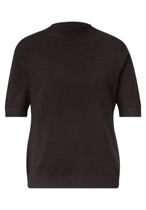 Street One, KURZARM PULLOVER MIT TURTLE NECK - T-shirt basique - black coffee