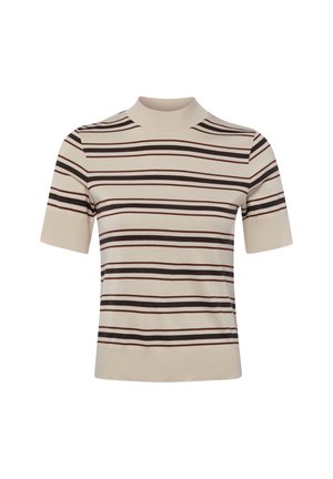 DRYKORN, DRYKORN STRICKSHIRT ISADIRA - T-Shirt print - beige braun