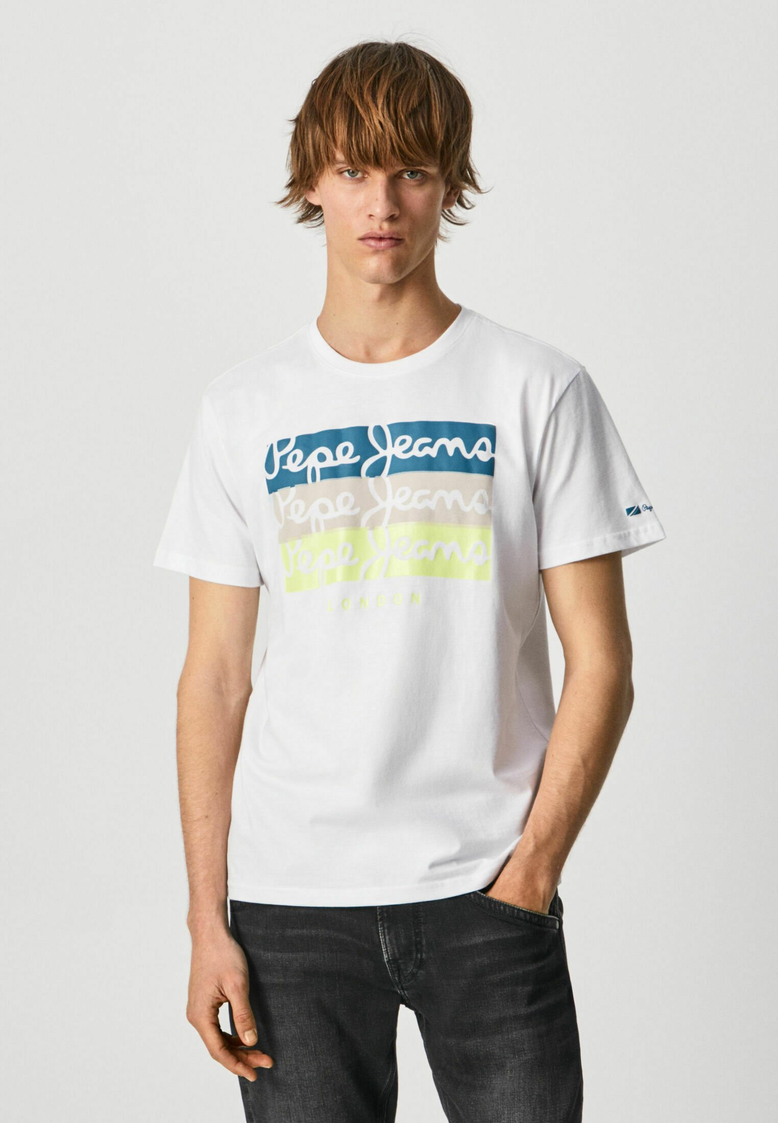 Pepe Jeans ABADEN - T-shirt con stampa - blanco/bianco - Zalando.it