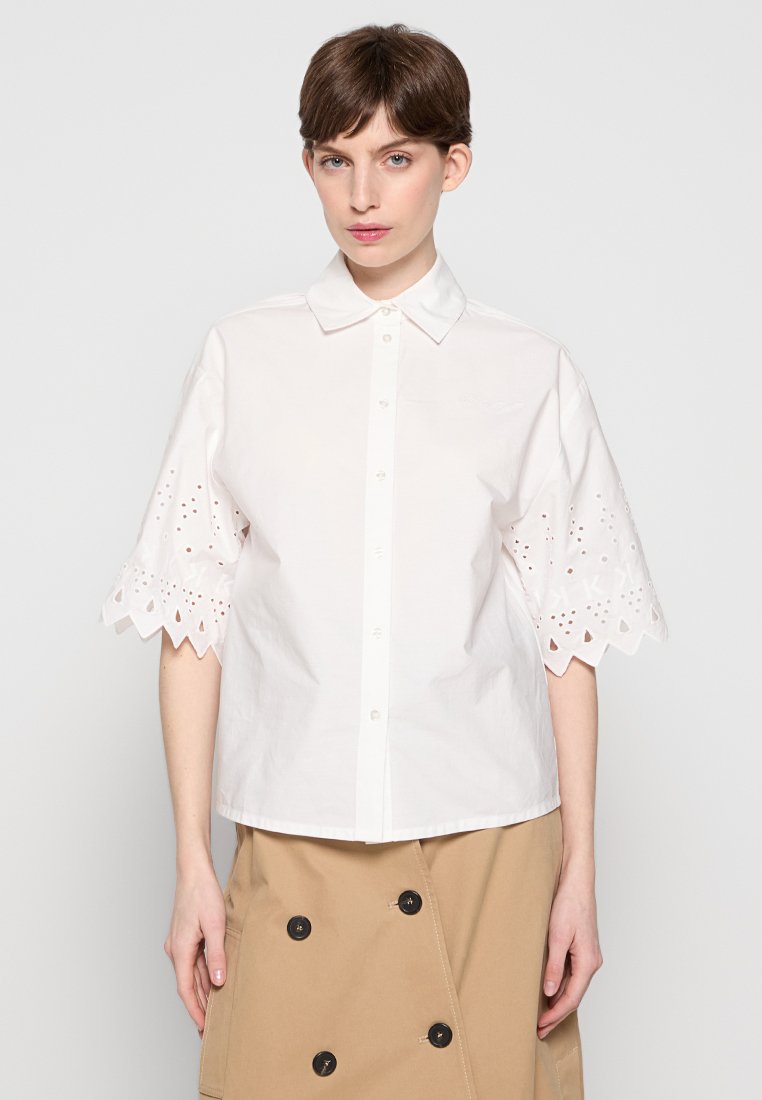 Karl Lagerfeld Overhemdblouse wit Karl Lagerfeld Overhemdblouse wit