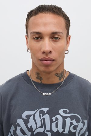 Ed Hardy GOTHIC LOGO NECKLACE UNISEX - Necklace - silver-coloured