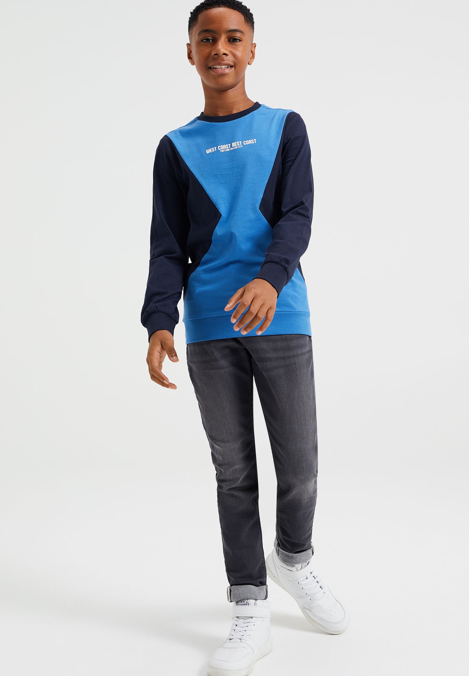 WE Fashion WITH COLORBLOCK - LONGSLEEVE - BLUE - Longsleeve -  blue/donkerblauw - Zalando.nl