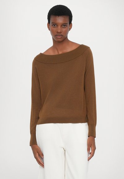 CLOSED WIDE NECK LONG SLEEVE - Jumper - light mocha brown