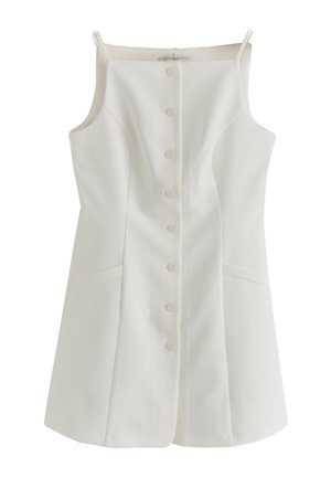 Next, REGULAR FIT - BUTTON THROUGH SLEEVELESS MINI DRESS . - Vapaa-ajan mekko - white
