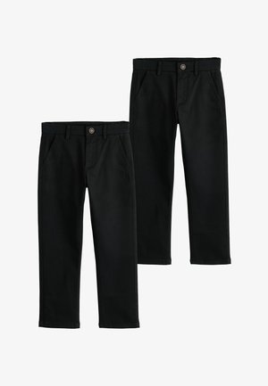 Next, REGULAR FIT - STRETCH CHINO TROUSERS 2 PACK . - Nohavice chinos - black