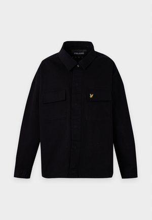 Lyle & Scott, WASHED OVERSHIRT - Риза - jet black