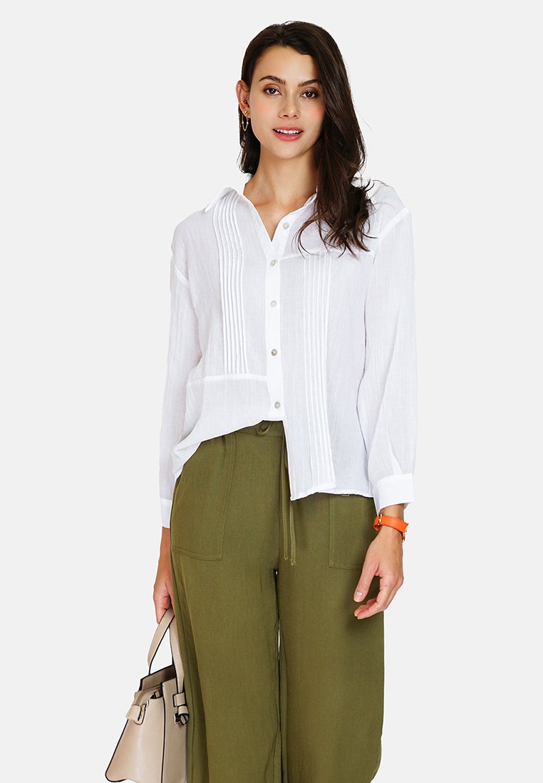 Le Jardin Du Lin Overhemdblouse wit Le Jardin Du Lin Overhemdblouse wit