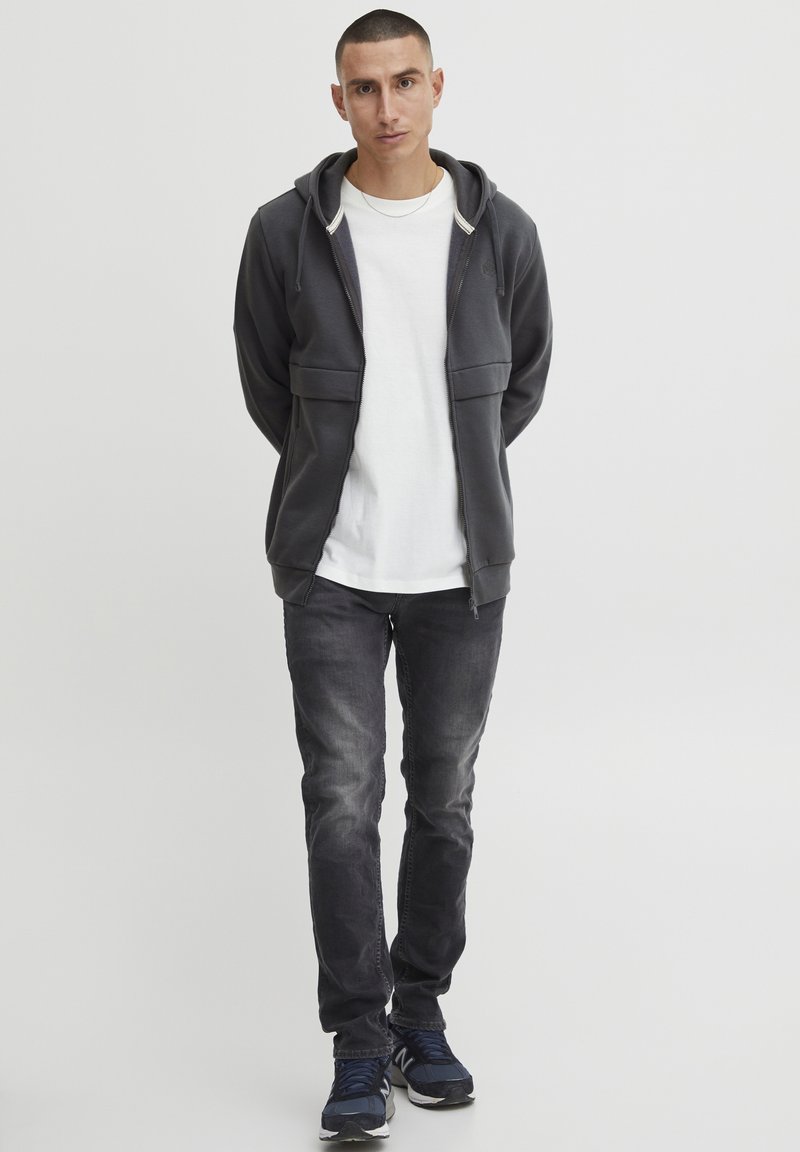imporio 11 Tuta da uomo in pile con cappuccio e pantaloni da jogging Active Gym Lounge, taglia S-XL, Grigio, S