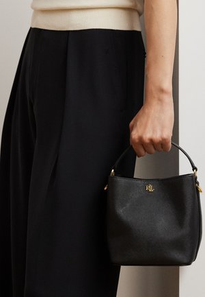 Lauren Ralph Lauren CROSSHATCH SMALL REESE BUCKET BAG - Τσάντα χειρός - black