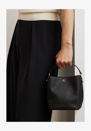 Lauren Ralph Lauren, CROSSHATCH SMALL REESE BUCKET BAG - Дамска чанта - black