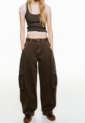 Pantalon cargo - dark brown