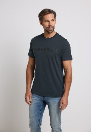 SOFTES MIT WORDING - T-shirts print - blau