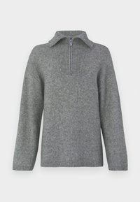 VMMIRLA HIGH NECK ZIPPER LONG - Jumper - medium grey