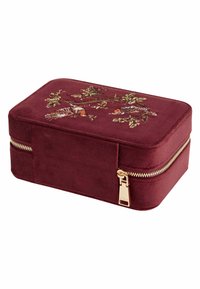 FABLE ENGLAND ROBIN LOVE EMBROIDERED LARGE CURRANT VELVET - Other accessories - red