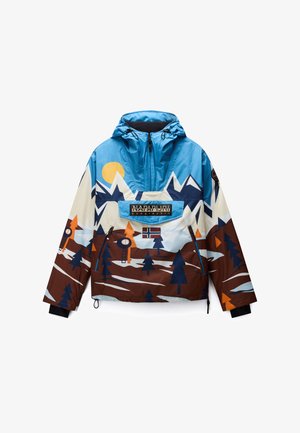 Napapijri, RAINFOREST NEXT ALL OVER PRINT ANORAK - Blouson - light blue