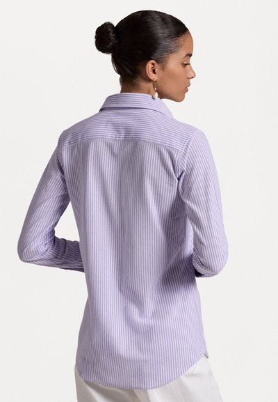 Polo Ralph Lauren LONG SLEEVE BUTTON FRONT  - Pogājama blūze - pure lilac/white
