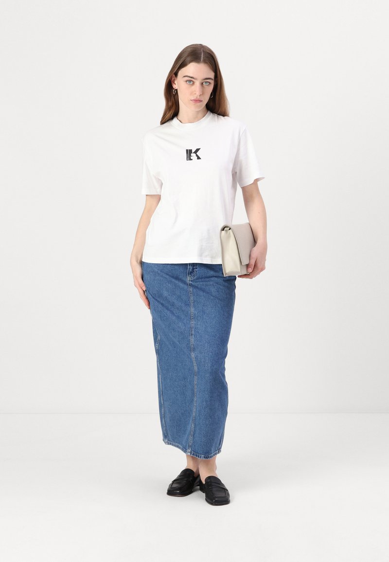 Karl Lagerfeld Jeans MOM - Straight leg jeans - washed black/zwart