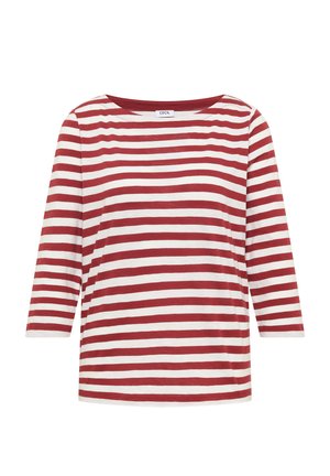 Cecil, BASIC SHIRT MIT BOAT NECK UND STREIFEN - Camiseta de manga larga - russet red