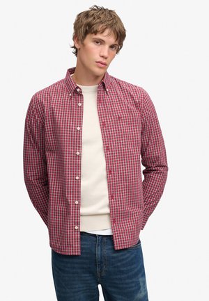 Superdry & Co, SUPERDRY PREPPY POPLIN LONG SLEEVE SHIRT.. - Camisa - glen red check