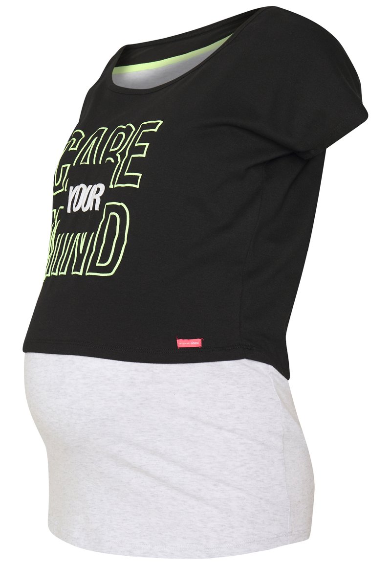 ohma! T-shirt print zwart