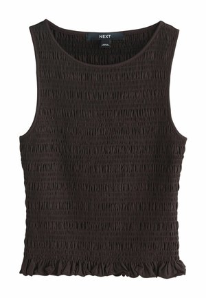 Next, SHIRRED SLEEVELESS - Top - chocolate brown