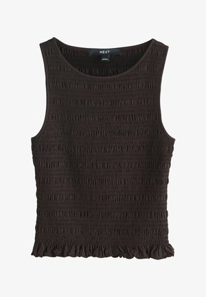 Next, SHIRRED SLEEVELESS - Top - chocolate brown
