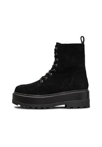 FLATFORM ZIP LACEUP - Stivaletti con plateau - triple black