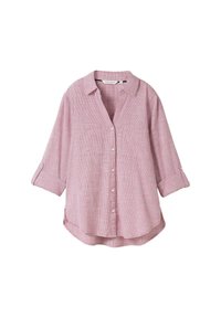 WITH SLUB STRUCTURE - Gombos blúz - pink velvet