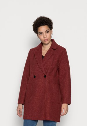 EASY BOUCLE COAT - Classic coat - dark maroon red