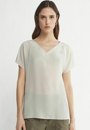 T-shirt basic - weiß alabaster beige