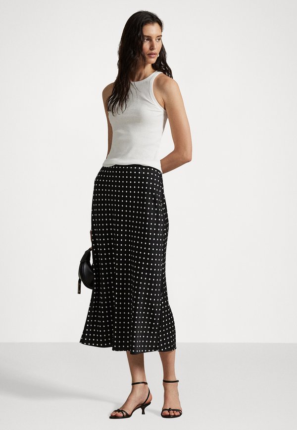 POLKA DOT SATIN SKIRT - Maxi skirt2