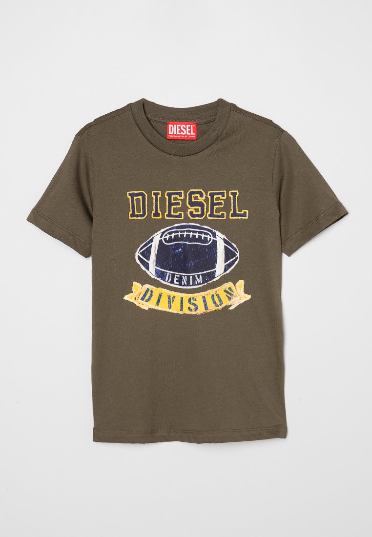 Diesel T-shirt print olijfgroen Diesel T-shirt print olijfgroen
