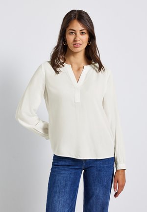 SPLIT NECK - Blouse - weiß