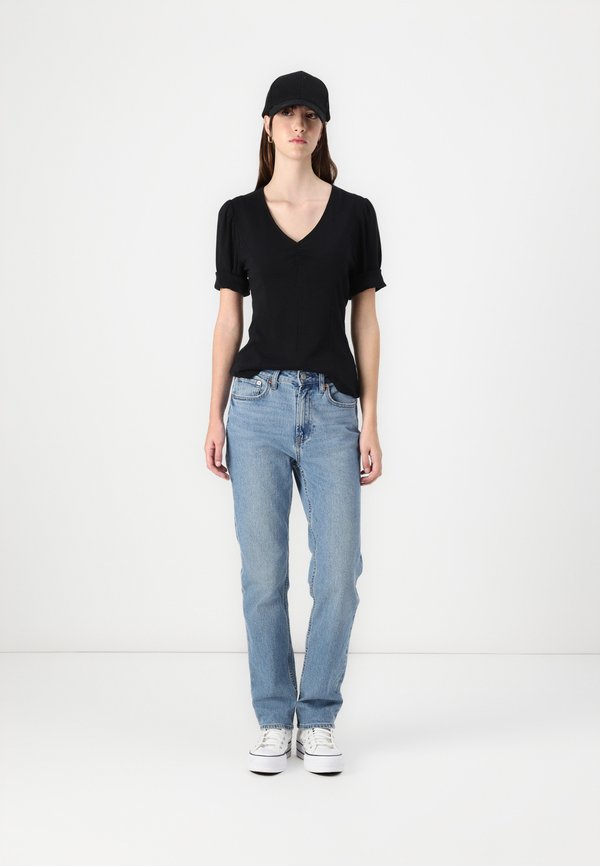 V ELBOW NECK PUFF TEE - Basic T-shirt3