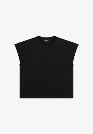 FAVELA, MUSCLE DISTRESSED SHIRT - T-shirts basic - black