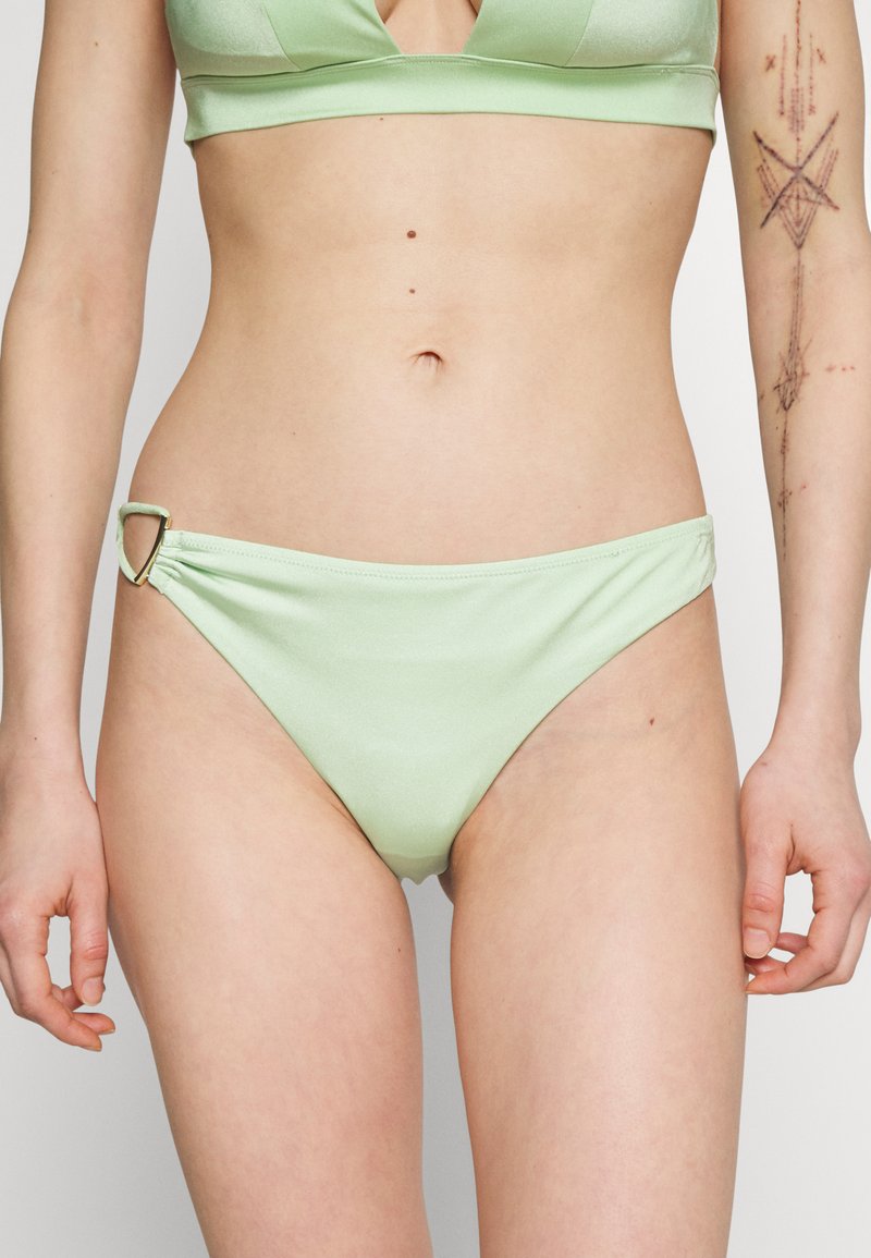 Etam SHINNY BRESILIEN HIGH LEG Bikini pezzo sotto anise/verde