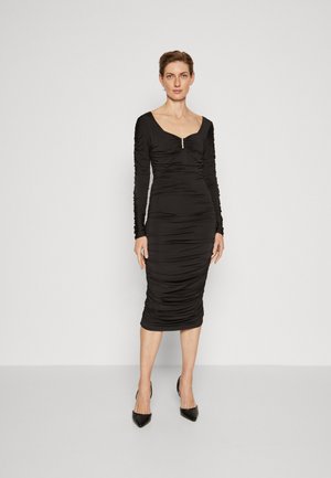 ELLE HEART SHAPED MIDI DRESS - Džersio suknelė - black