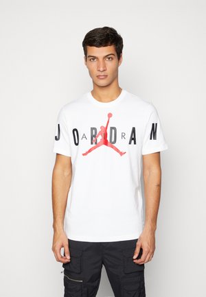 AIR STRETCH CREW - T-shirt con stampa - white/black/gym red