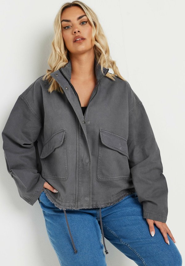 DROP SHOULDER - Leichte Jacke - charcoal