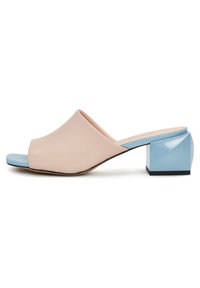 Mules de tacón - pink/blue