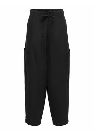 JDY, TROUSERS JDYGEO LOOSE FIT TROUSERS - Pantalon classique - black